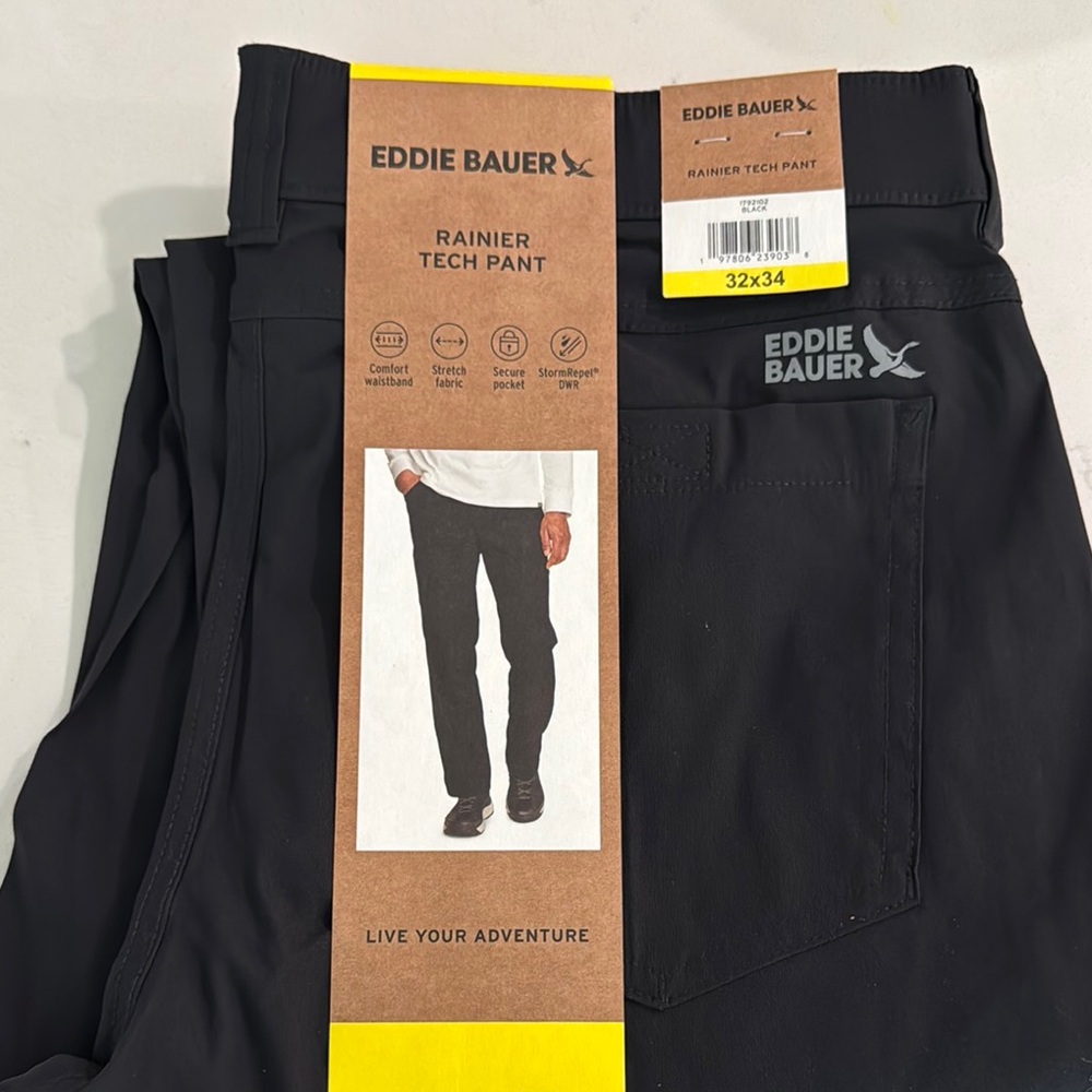 Eddie Bauer Black Rainier Tech Pants